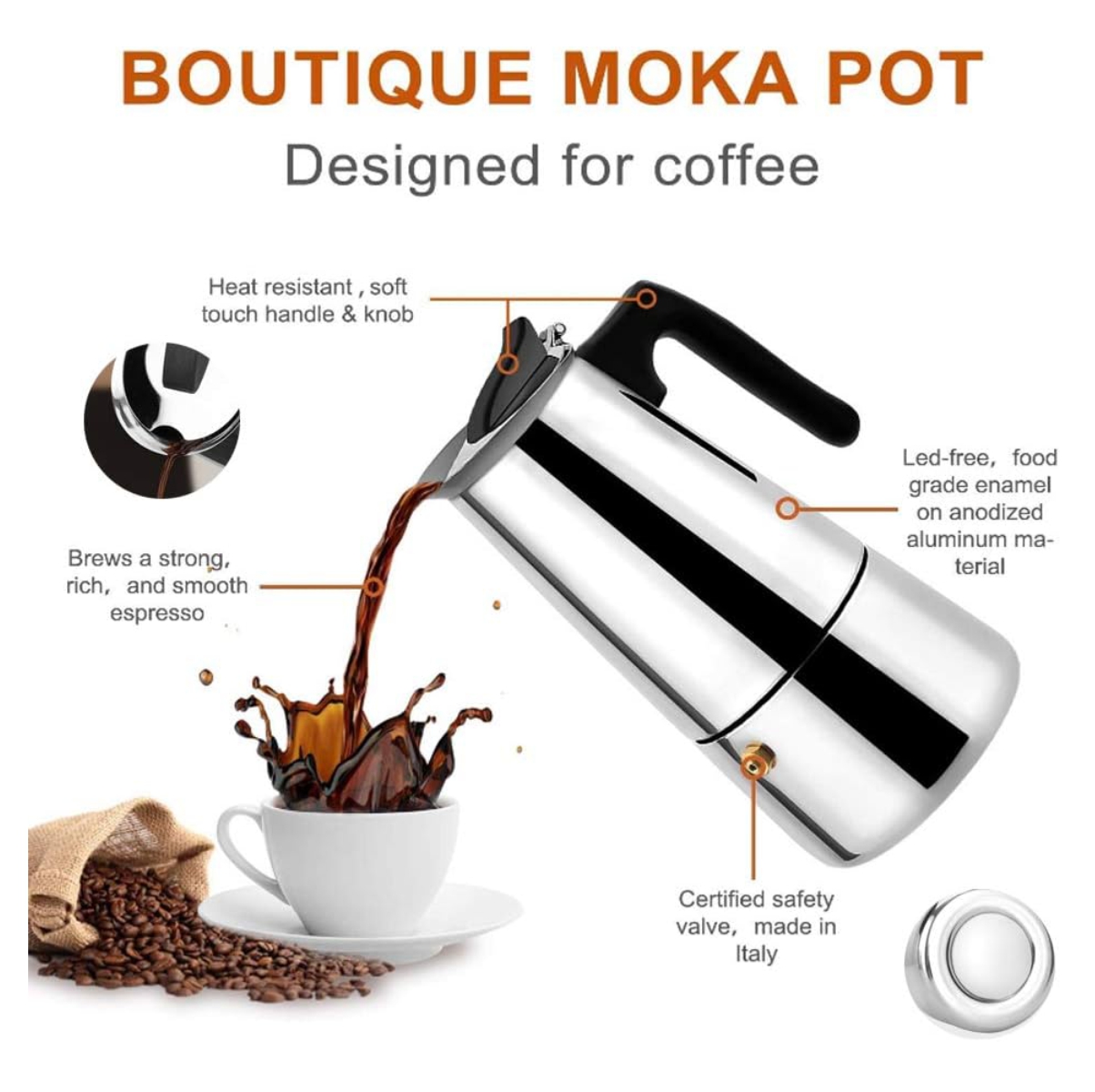 Miniatura 5 de Cafetera Italiana Expresso 9 Tazas